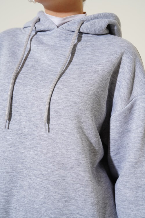 Merterium 55434 Oversize Eşofman Takımı - Gri