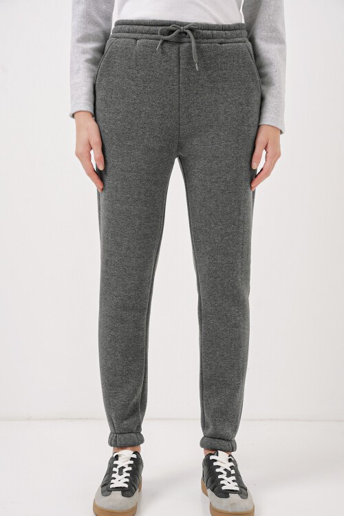 Merterium 55450 Üç İplik Eşofman Altı - Antrasit