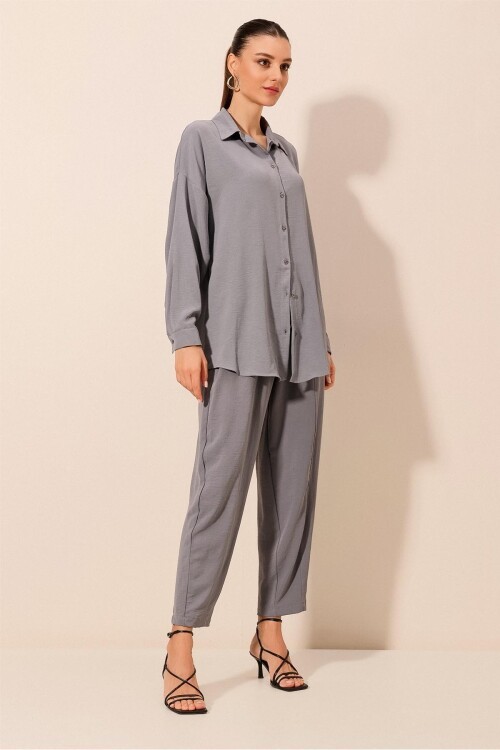 6593 Oversize İkili Takım - Gri