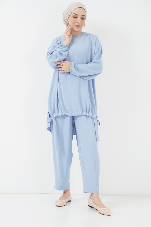 6682 Tunik Pantolon İkili Takım - Mavi