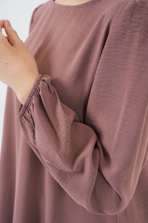 Merterium Ayrobin Tunik Pantolon Alt Üst Takım 6712 - Gül Kurusu