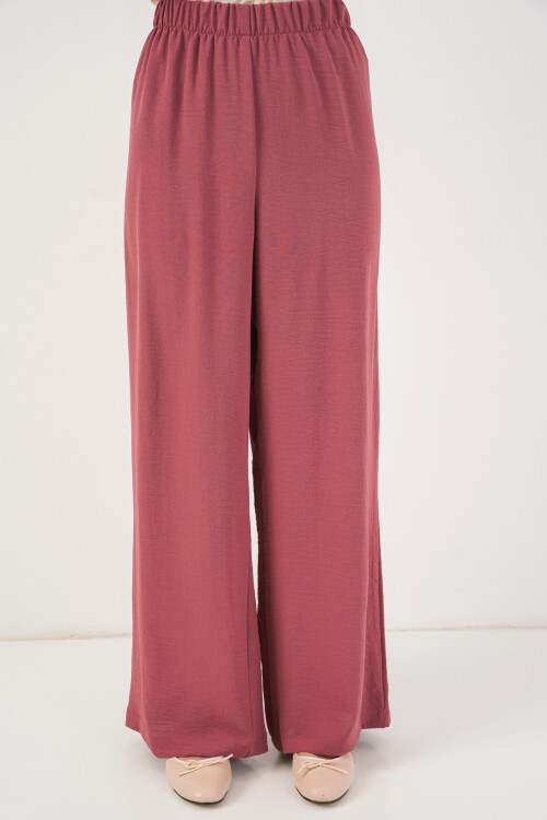 Kadın Önü Bağcıklı Tunik Pantolon İkili Takım 6744 - Gül Kurusu