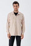 Merterium 20193 Oversize Erkek Gömlek - Krem