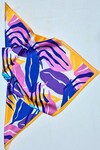 Merterium Kadın Desenli Bandana Fular 010187 - Mor