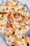 Merterium Kadın Desenli Bandana Fular 010187 - Turuncu