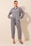 6593 Oversize İkili Takım - Gri