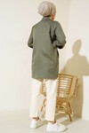5908 Cep Kapaklı Kısa Trençkot - Haki