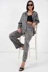 6699 Leopar Desenli Alt Üst Takım - Antrasit