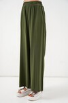 Kadın Beli Lastikli Bol Paça Pantolon 30087 - Haki