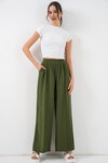 Kadın Beli Lastikli Bol Paça Pantolon 30087 - Haki