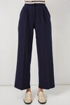 Kadın Geniş Paça Kumaş Pantolon 30088 - Lacivert
