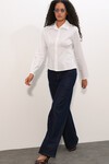 20231 Slim Fit Poplin Gömlek - Beyaz