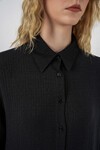 Kadın Dokulu Oversize Tunik 5989 - Siyah