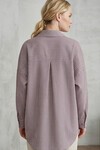 Merterium 3900 Oversize Uzun Basic Gömlek - A. Kiremit