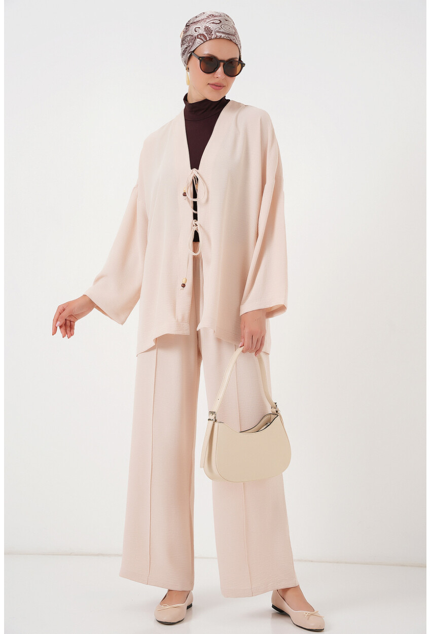 Kadın Ayrobin Kimono Pantolon İkili Takım 6739