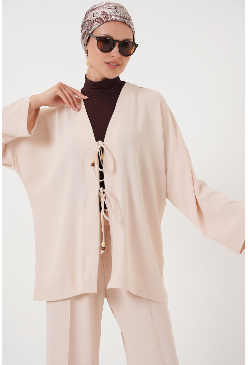 Kadın Ayrobin Kimono Pantolon İkili Takım 6739