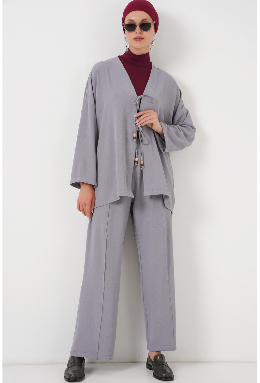 Kadın Ayrobin Kimono Pantolon İkili Takım 6739
