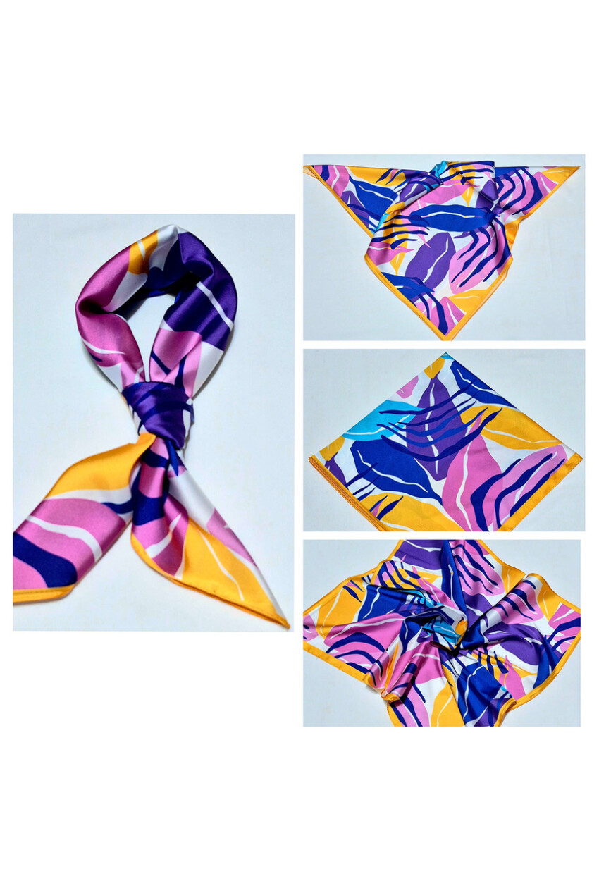 Kadın Desenli Bandana Fular 010187