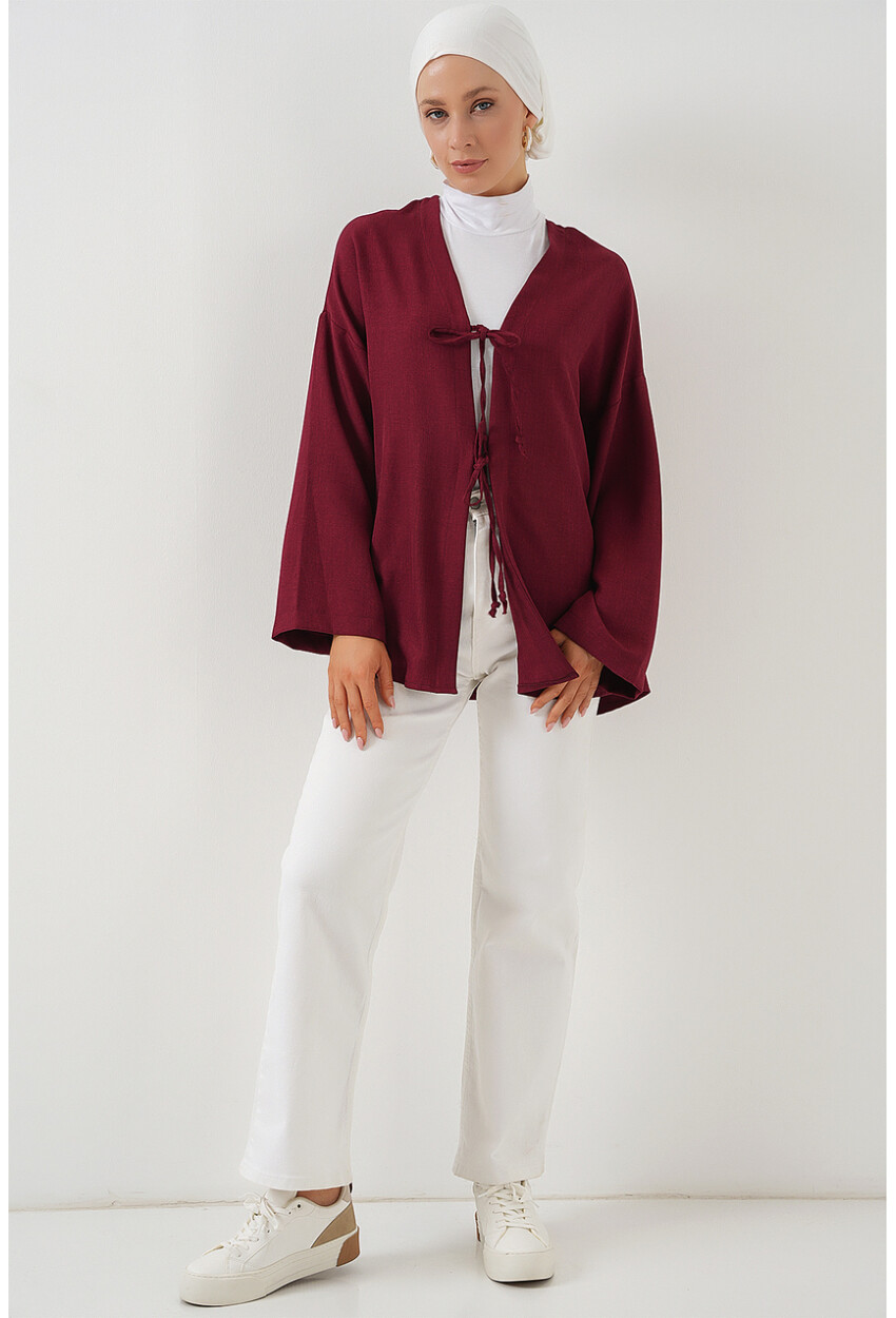 Keten Tesettür Kimono 5968