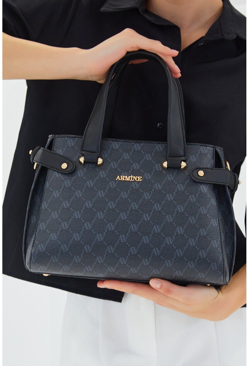 010157 Patterned Strappy Shoulder Bag