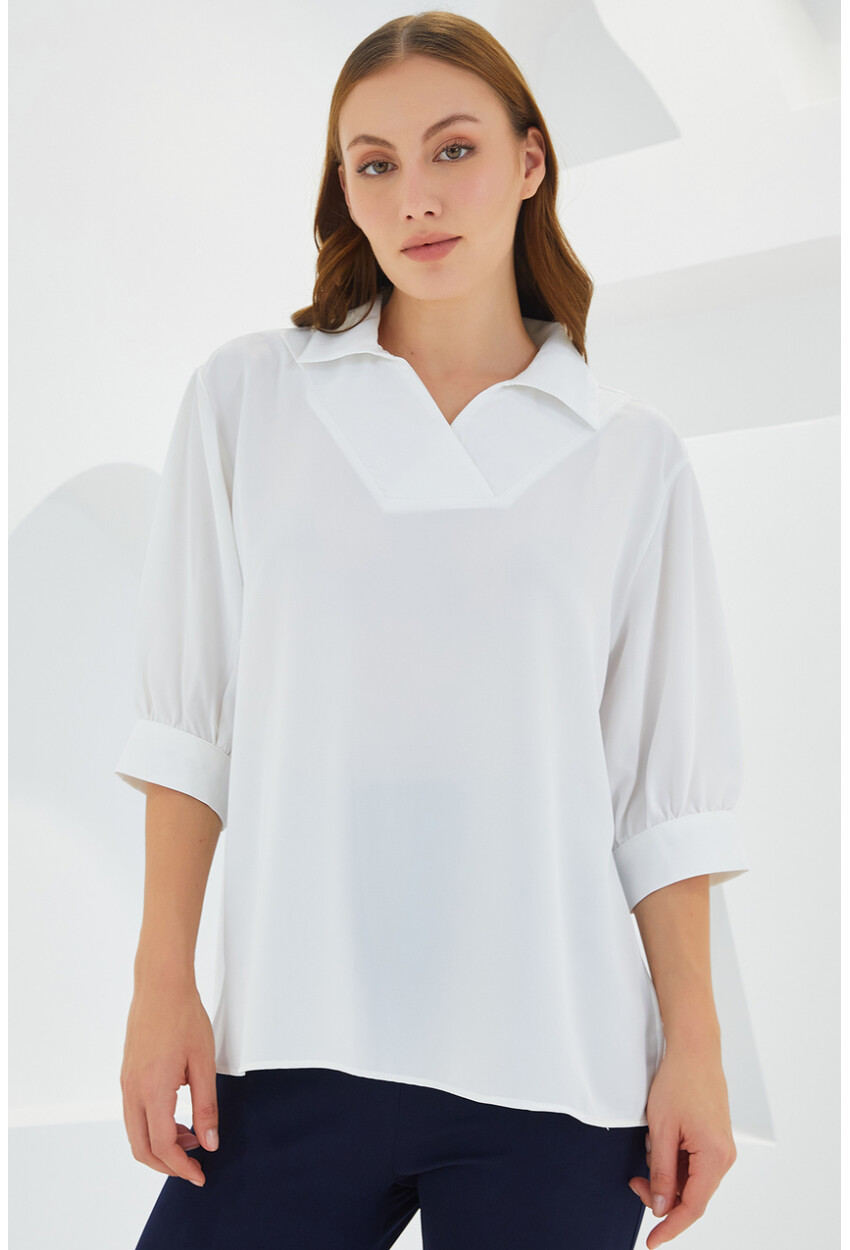 0493 Shirt Collar Blouse