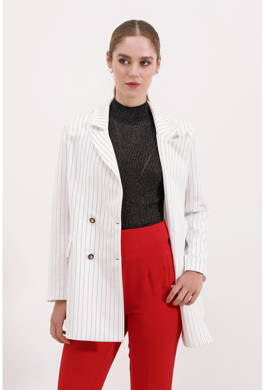 0699 Striped Blazer Jacket