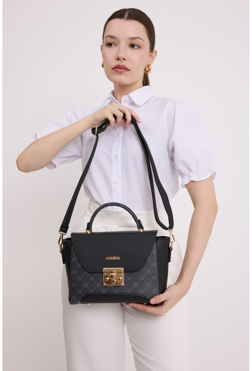 010170 Strappy Flap Bag With Pattern