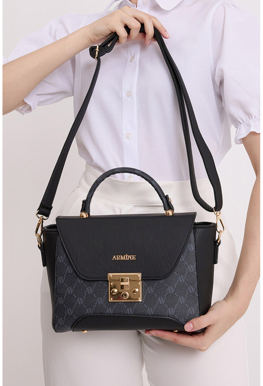 010170 Strappy Flap Bag With Pattern