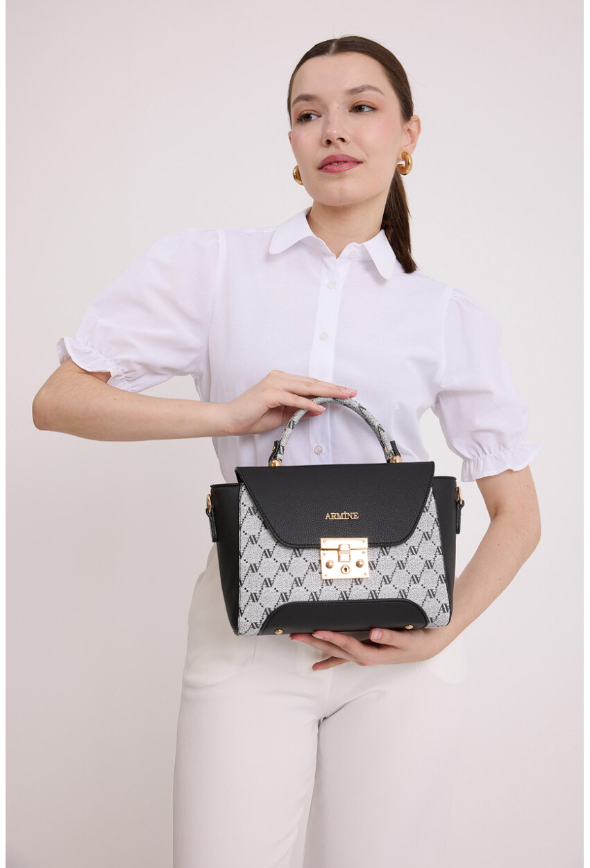 010170 Strappy Flap Bag With Pattern