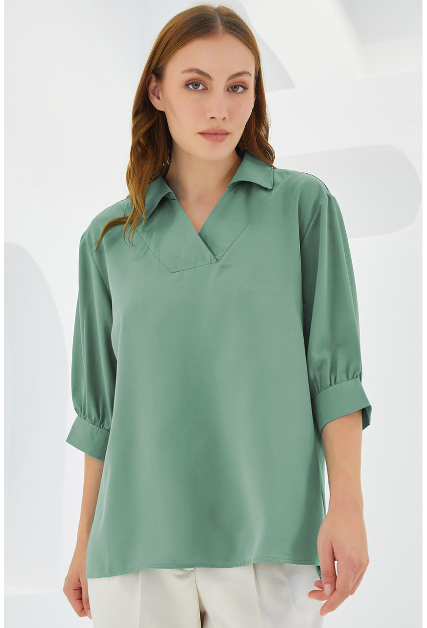 0493 Shirt Collar Blouse