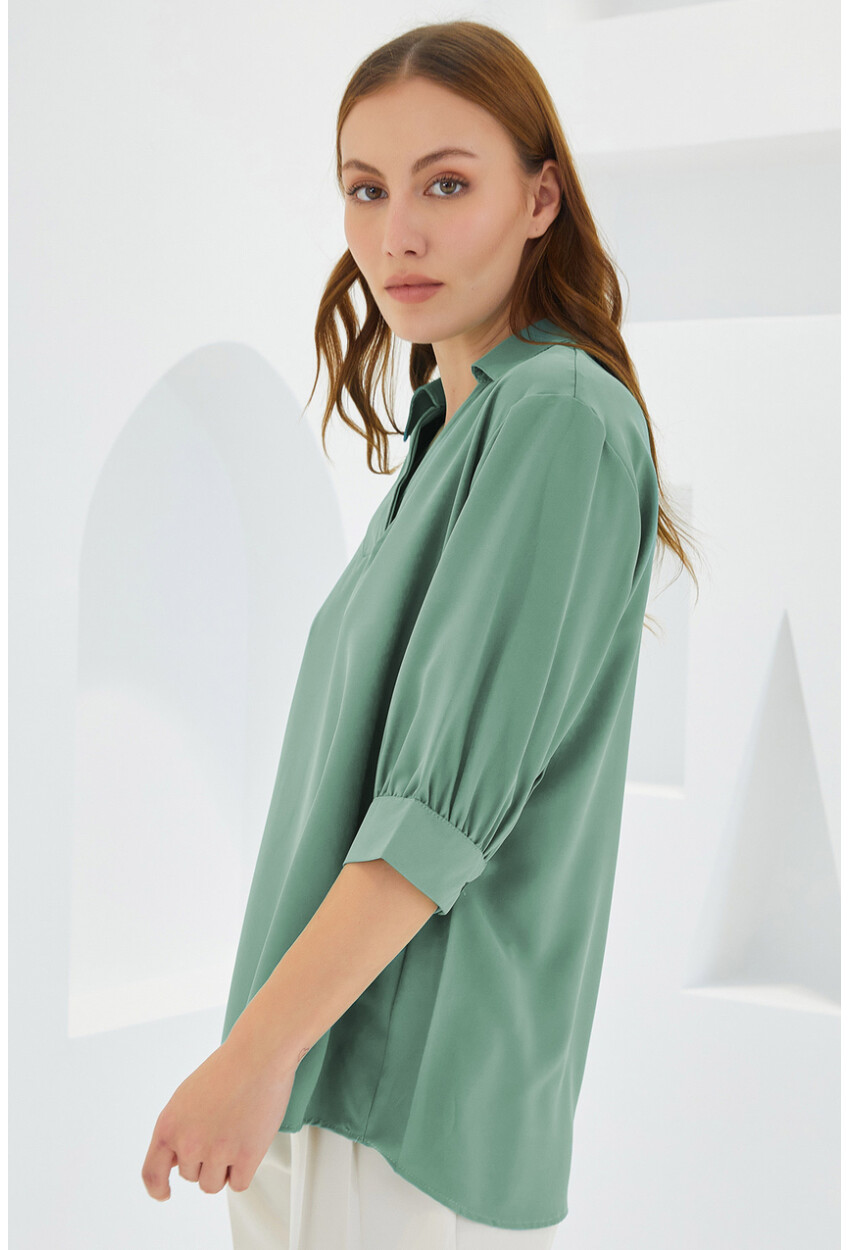 0493 Shirt Collar Blouse