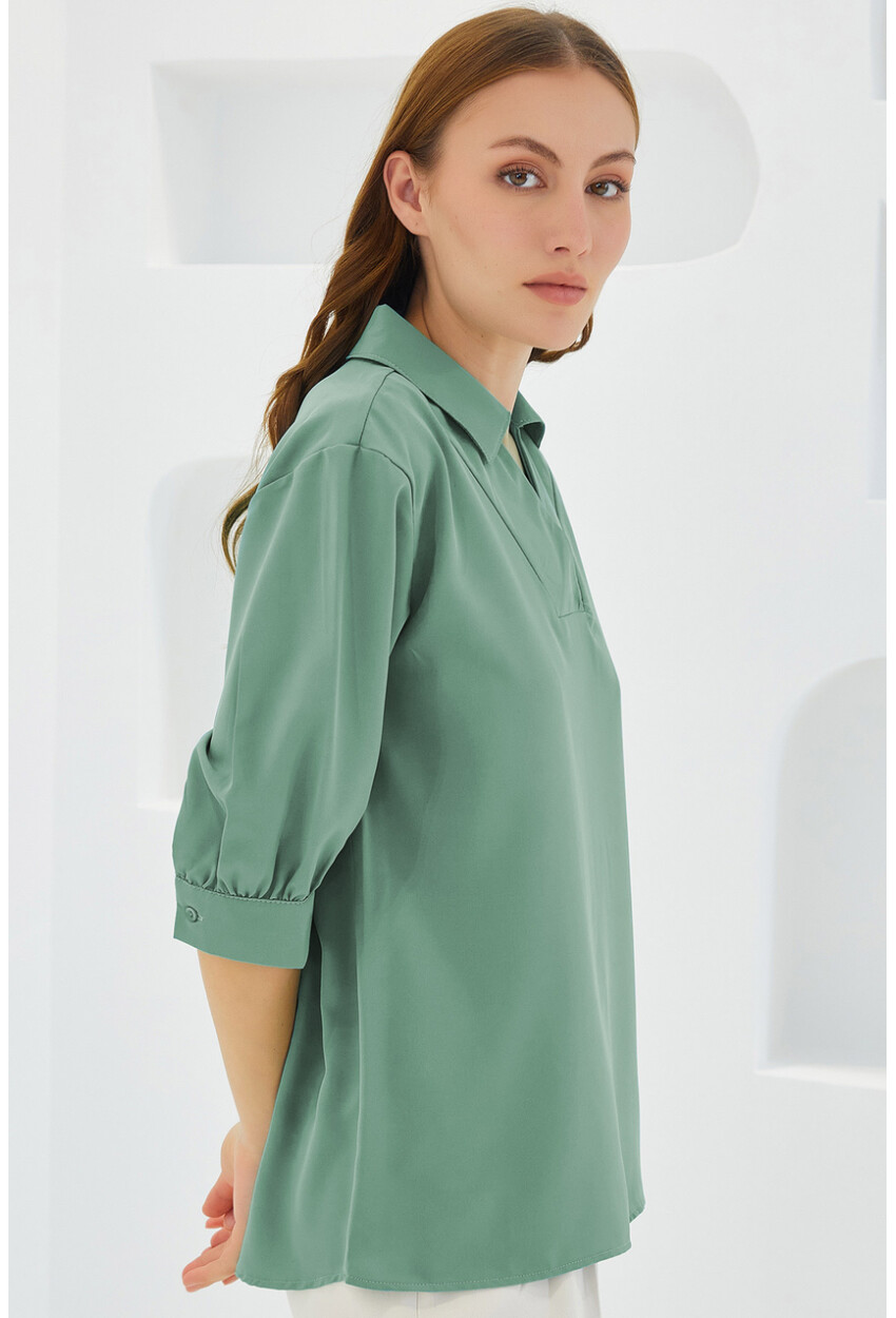 0493 Shirt Collar Blouse