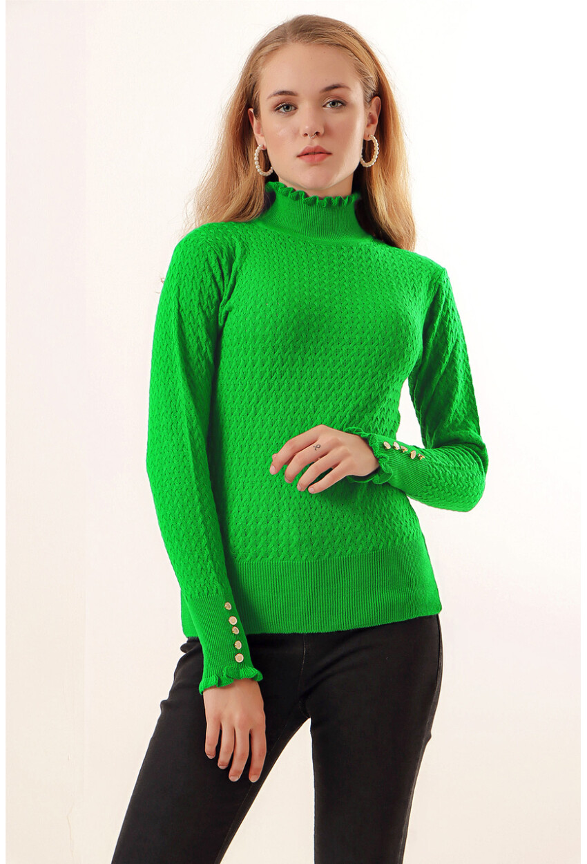 15786 Turtleneck Sweater With Buttons