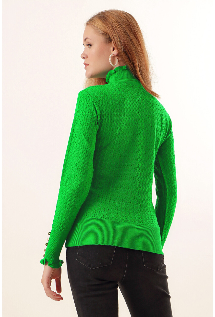 15786 Turtleneck Sweater With Buttons