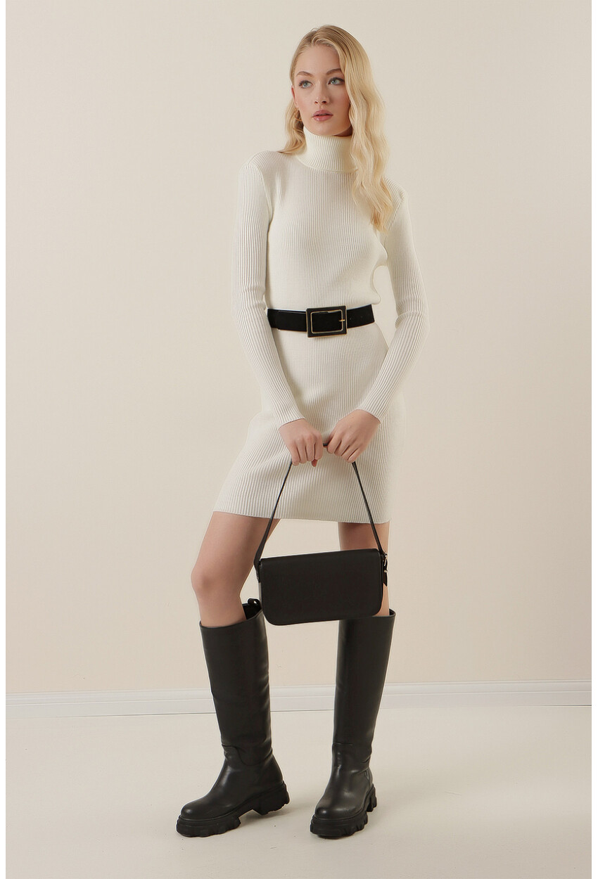 15797 Turtleneck Knit Dress