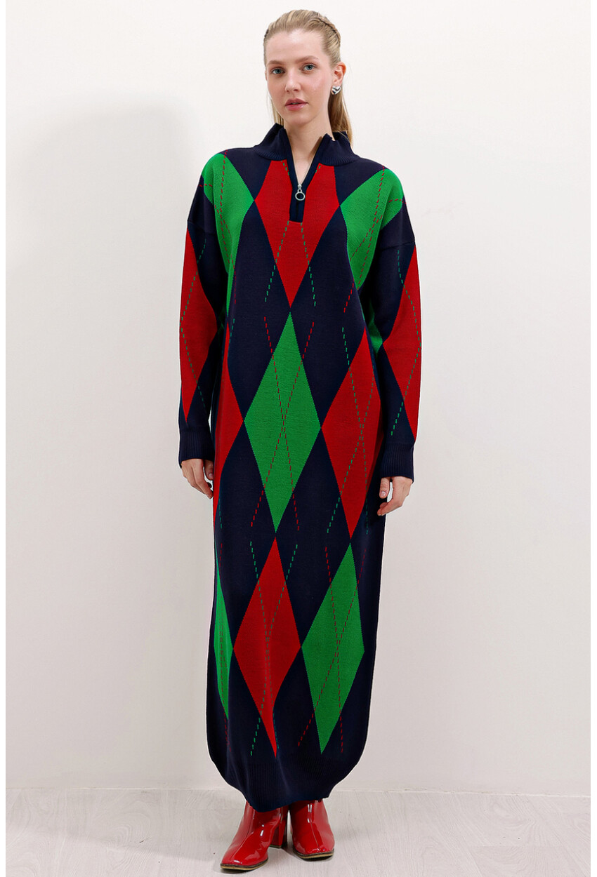 15839 Full-Length Knit Dress