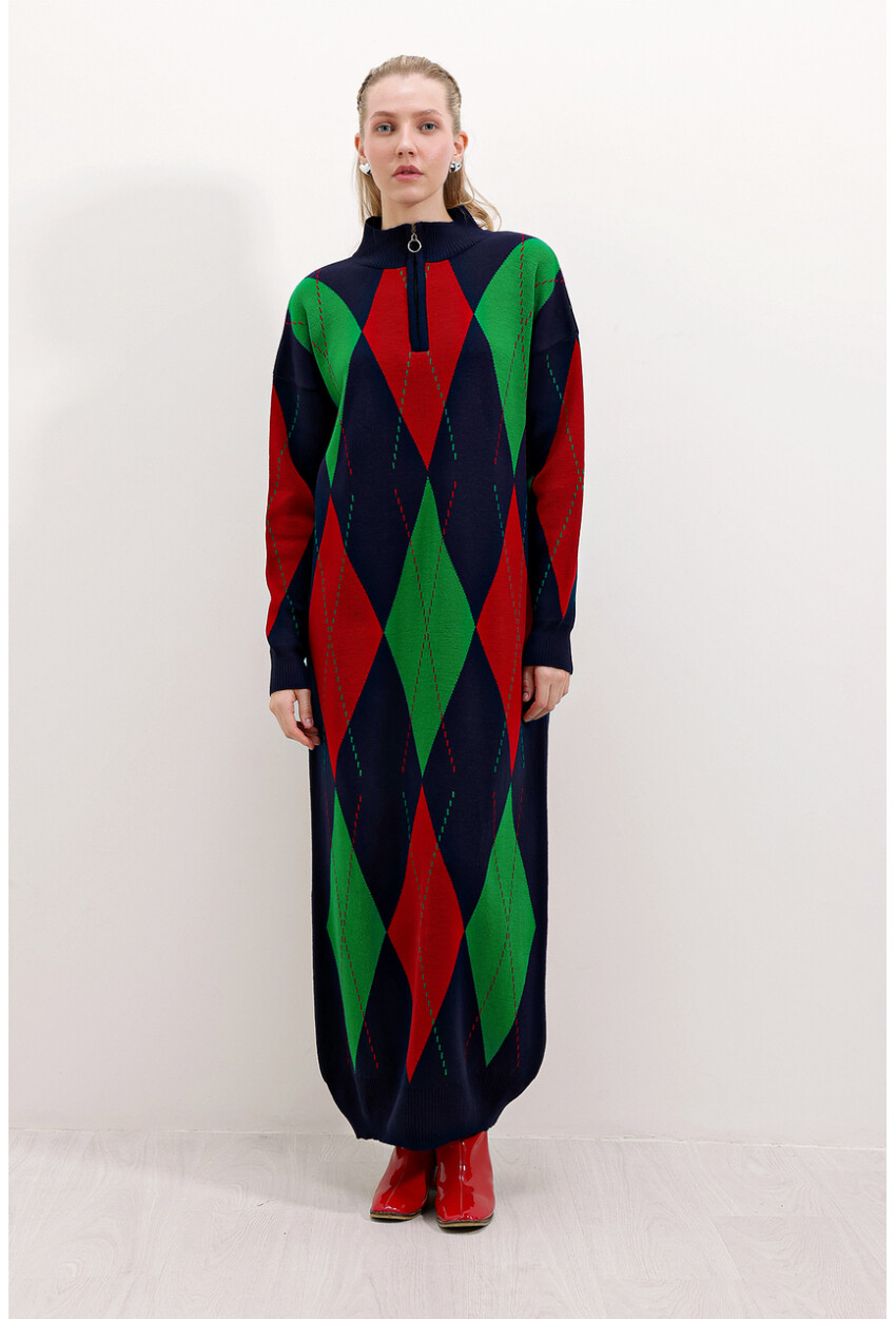 15839 Full-Length Knit Dress