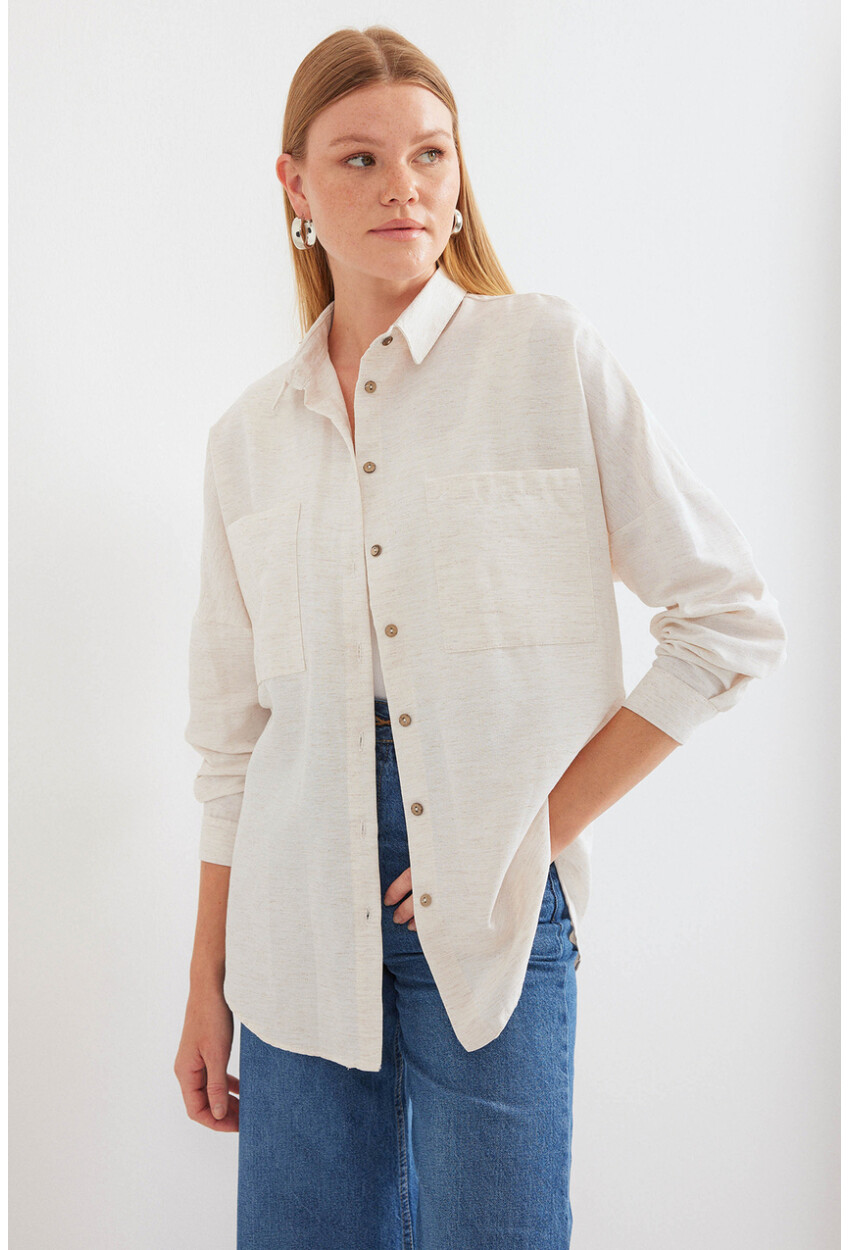 20126 Oversized Linen Shirt