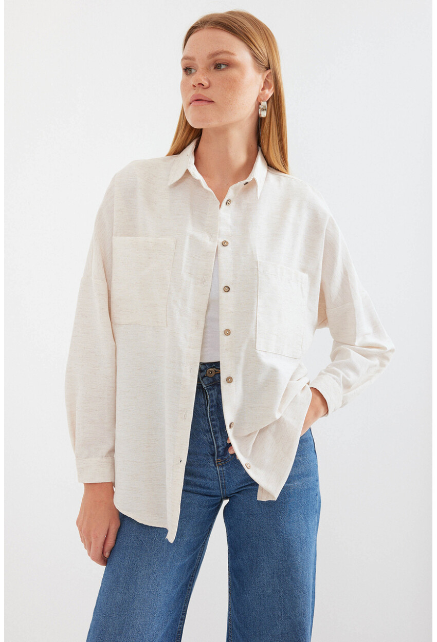 20126 Oversized Linen Shirt