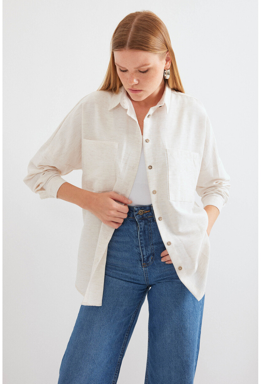 20126 Oversized Linen Shirt