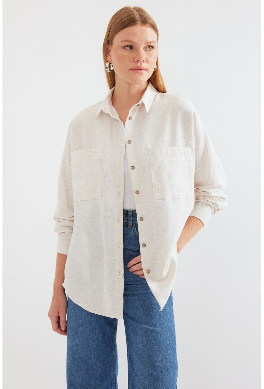 20126 Oversized Linen Shirt