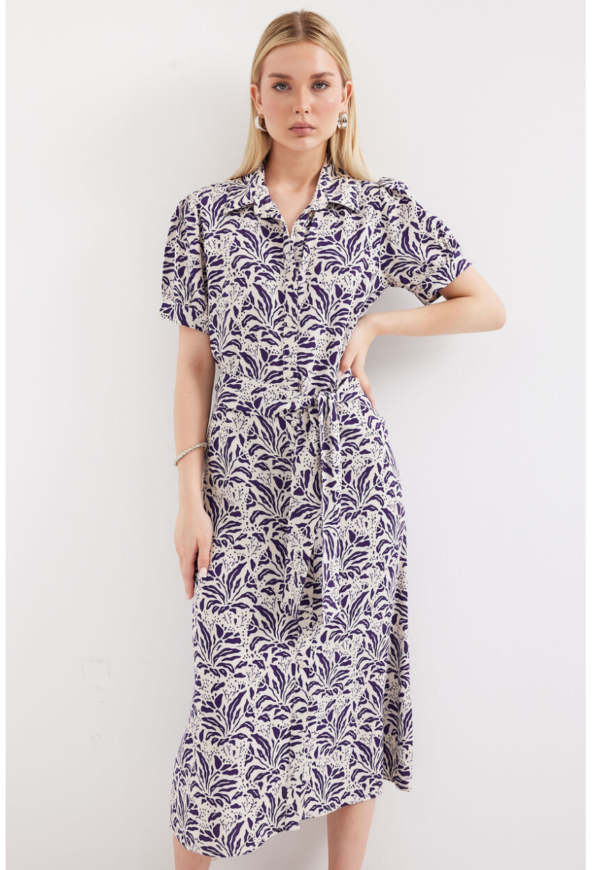 2213 Short Sleeve Viscose Dress