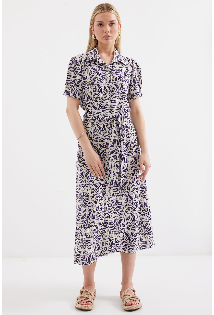 2213 Short Sleeve Viscose Dress