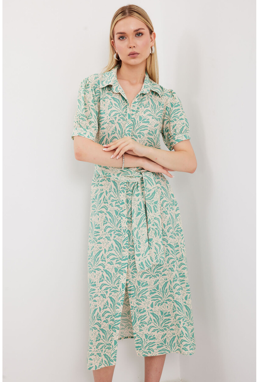 2213 Short Sleeve Viscose Dress