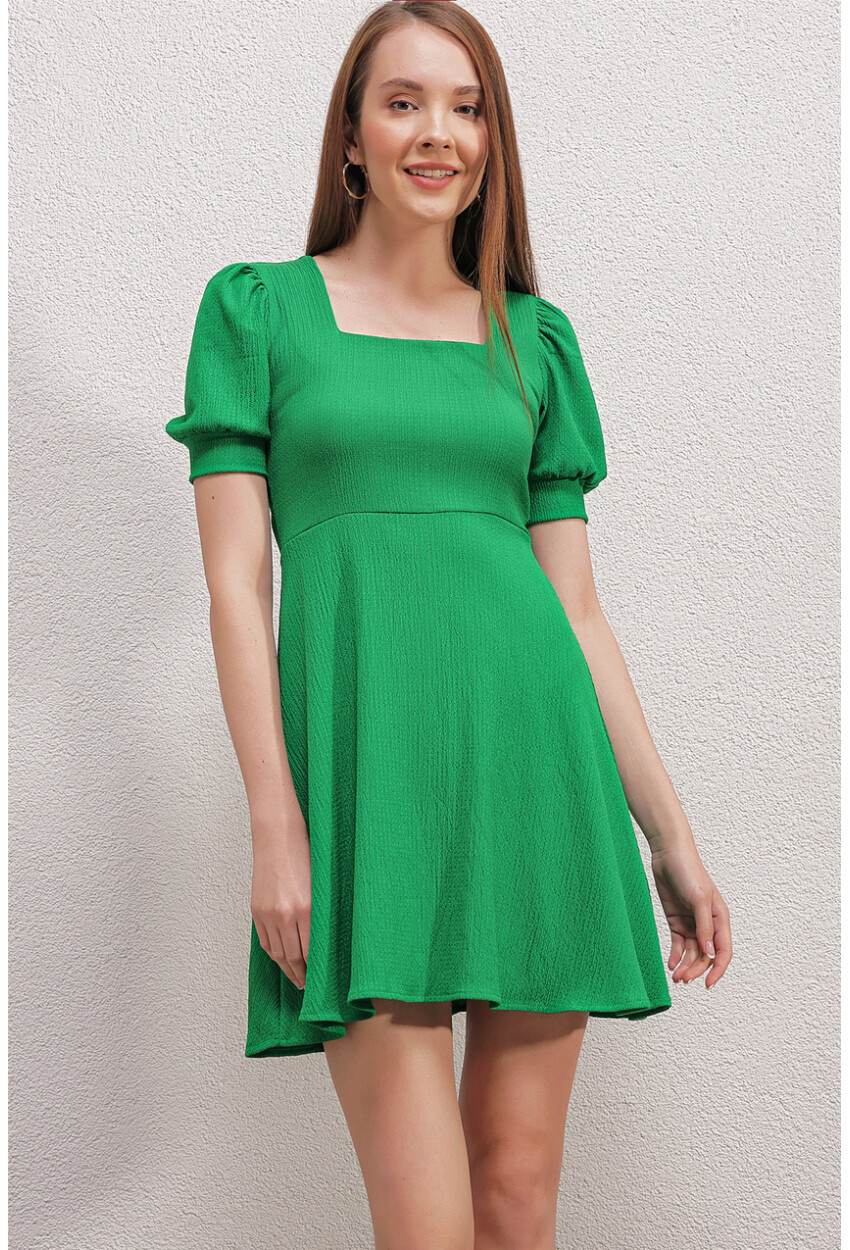 2339 Square Neck Knit Dress