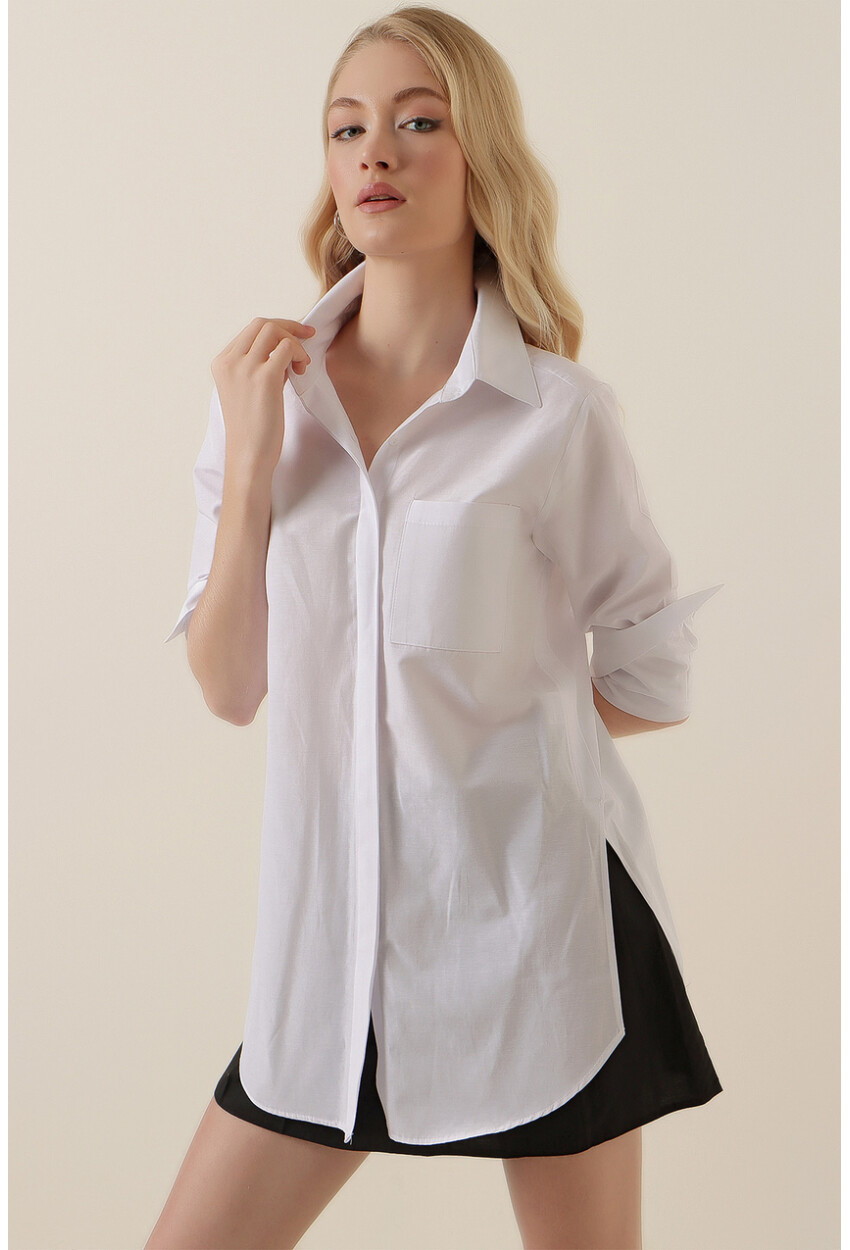 3879 Oversized Pocketed Shirt