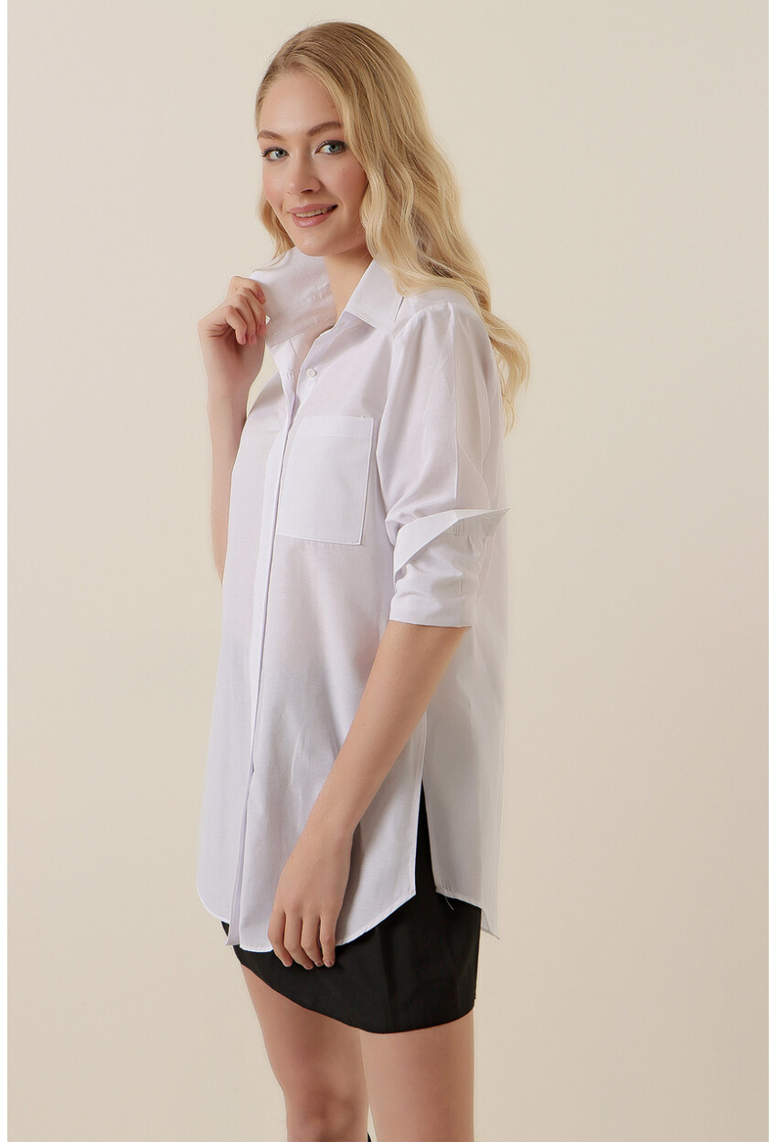 3879 Oversized Pocketed Shirt