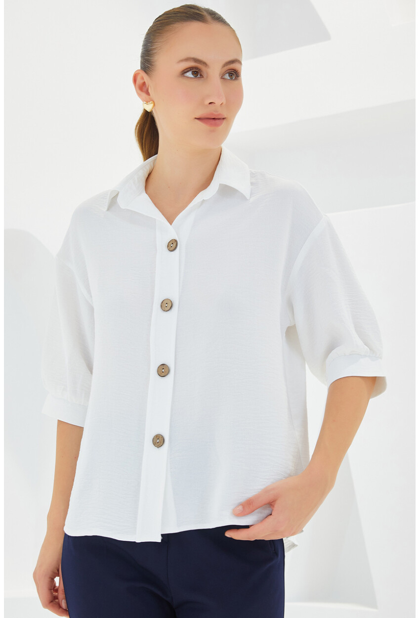 Short Sleeve Oversized Linen Shirt 20240