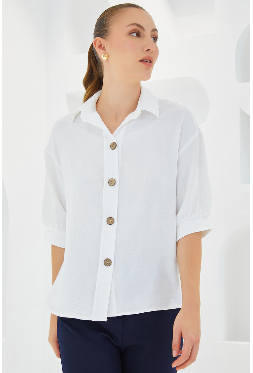 Short Sleeve Oversized Linen Shirt 20240