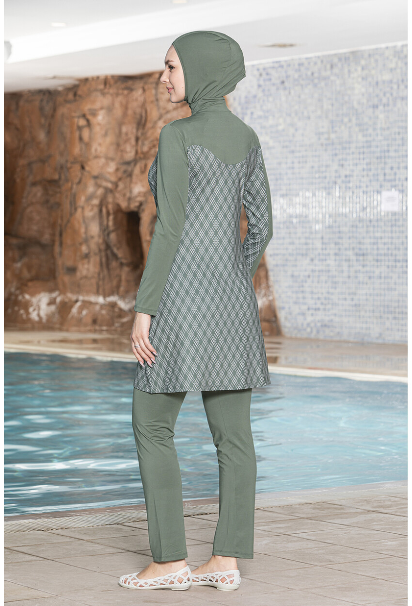 Full-Coverage Stretch Hijab Swimsuit 15872 